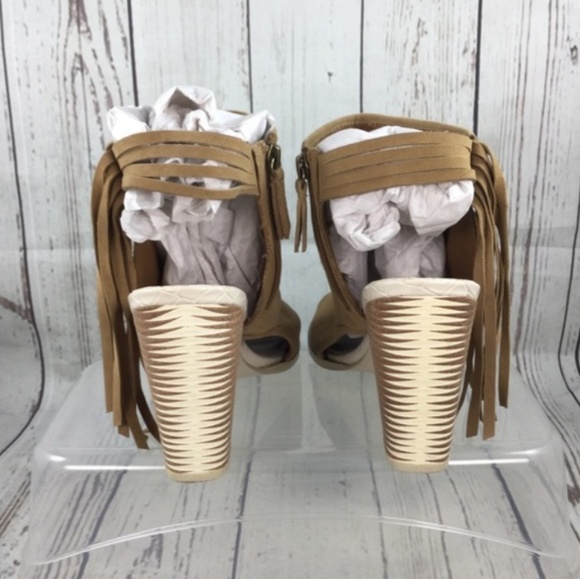 Aldo Boho Fringe Suede Ankle Bootie SIze 10 - Picture 5 of 8